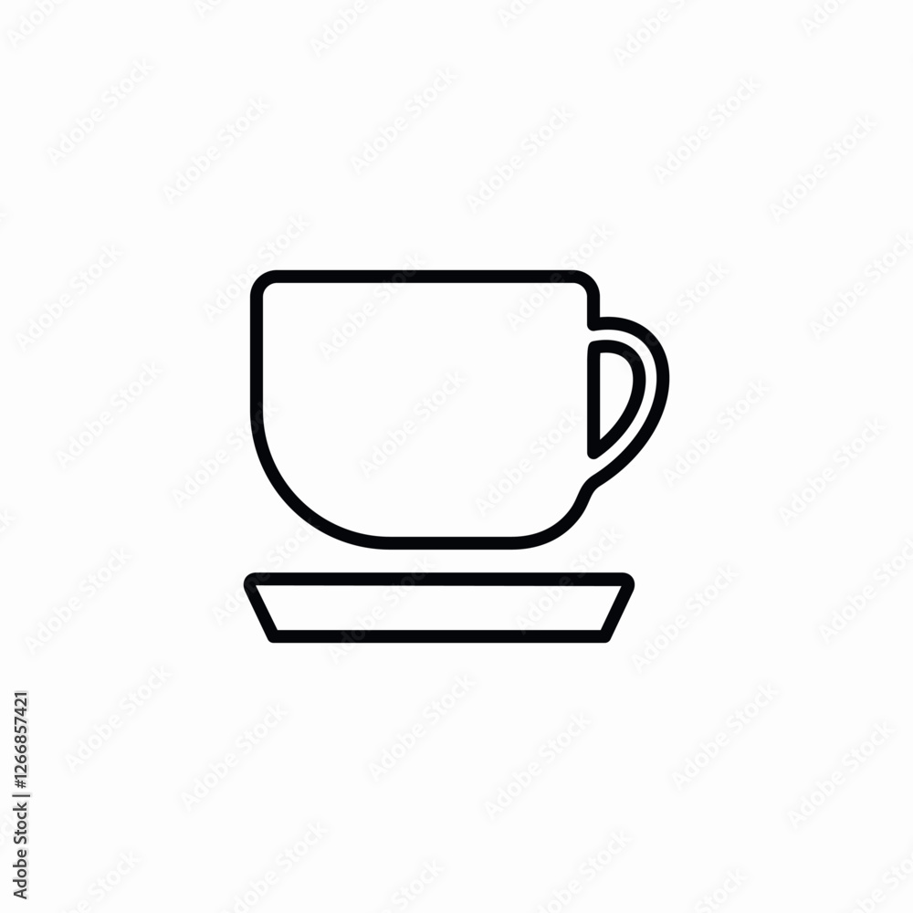 Coffee cup hot drink icon vector sign Coffee cup hot drink icon vector sign
