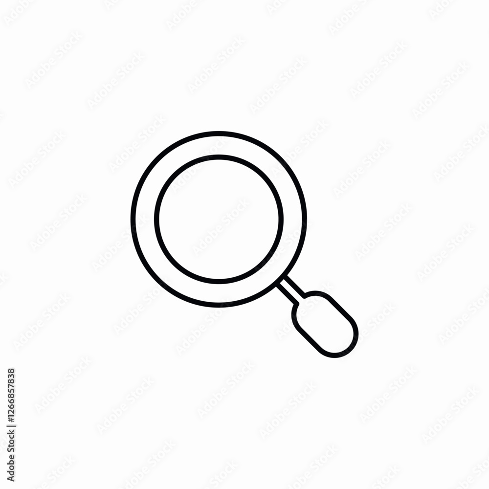Magnifying glass search tool icon vector sign Magnifying glass search tool icon vector sign