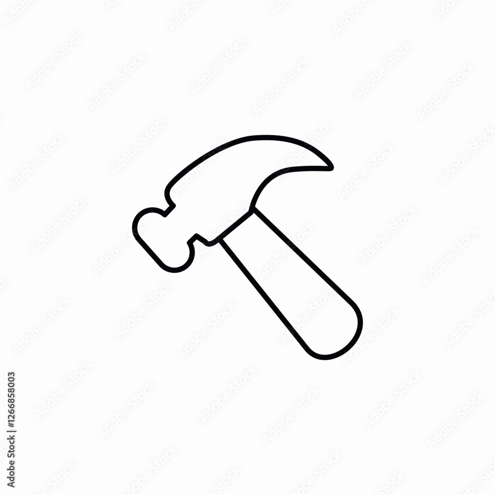 Hammer repair construction tool icon vector sign Hammer repair construction tool icon vector sign