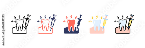 Anesthesia Multistyle Icon Set