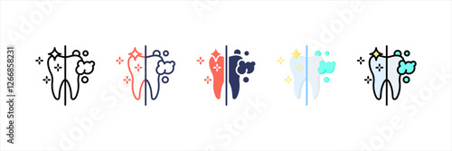 Dental Hygiene Multistyle Icon Set