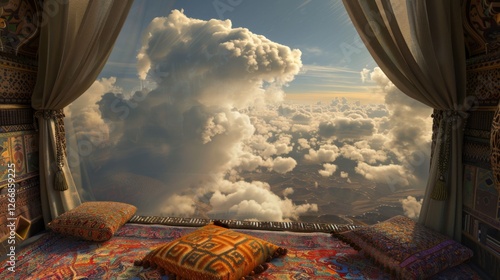 view from a castle in the sky.