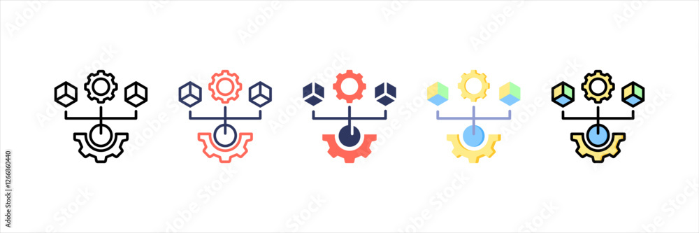 Microservice Multistyle Icon Set Microservice Multistyle Icon Set