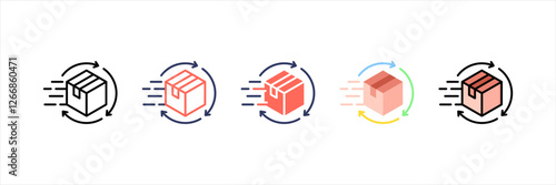 Delivery Multistyle Icon Set