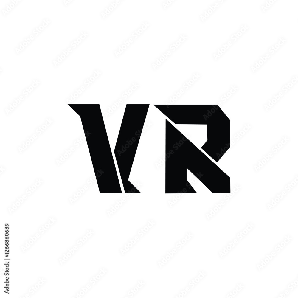 VR monogram logo design letter text name symbol monochrome logotype alphabet character simple logo VR monogram logo design letter text name symbol monochrome logotype alphabet character simple logo