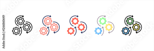 Automation Multistyle Icon Set