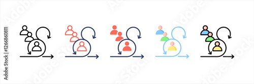 Agile Team Multistyle Icon Set