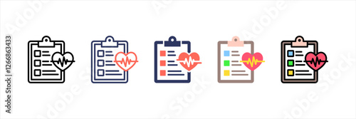 Medical Check Up Multistyle Icon Set