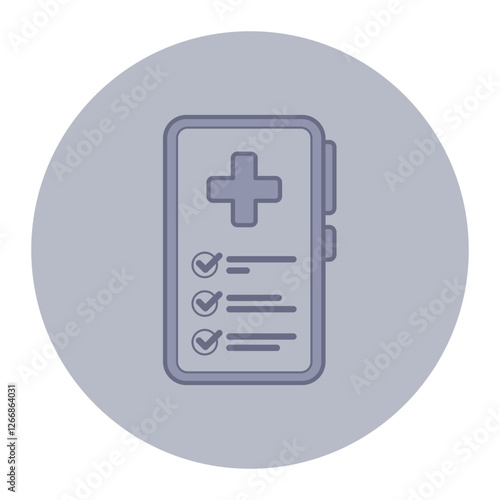 Free Download Health checklist icon with medical cross and checkboxes. Health monitoring and checklist completion concept - GFXLoad