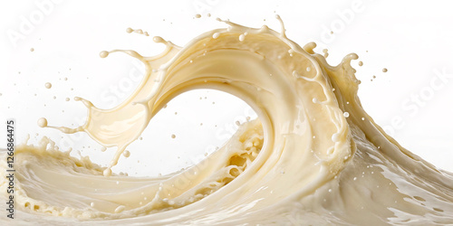 milk splash isolated on white background