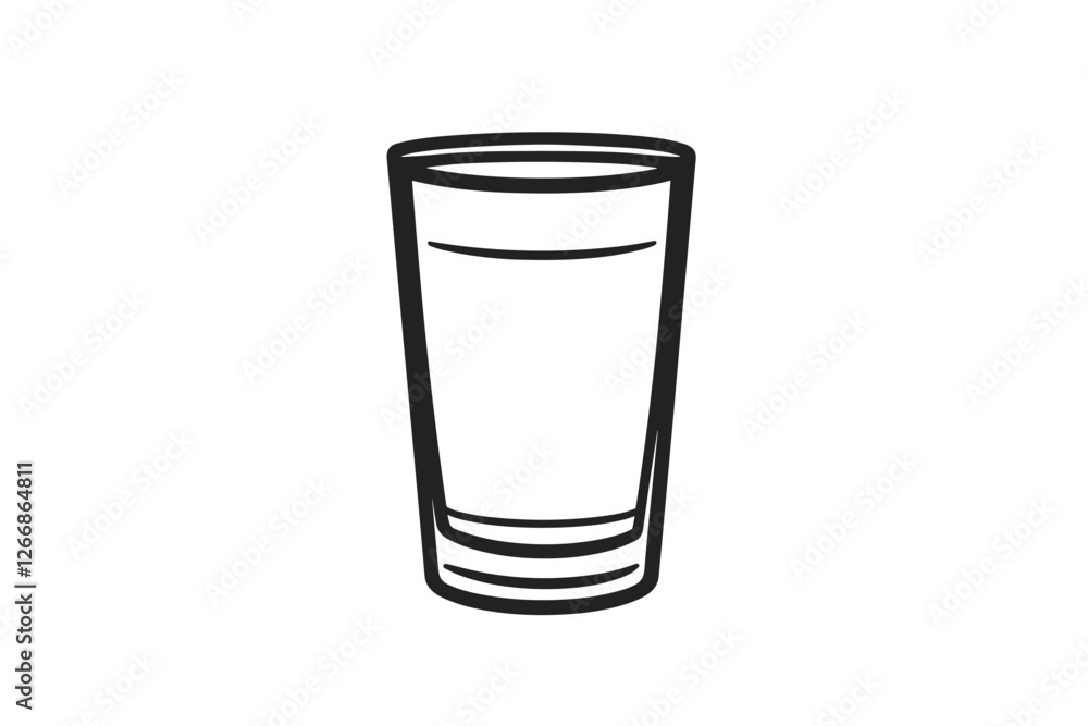 Glass icon solid black line on white background. editable icon, vector, and illustration. Glass icon solid black line on white background. editable icon, vector, and illustration.