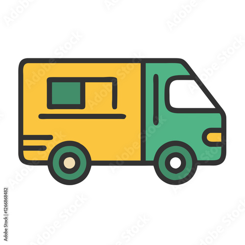 Wallpaper Mural delivery van illustration Torontodigital.ca