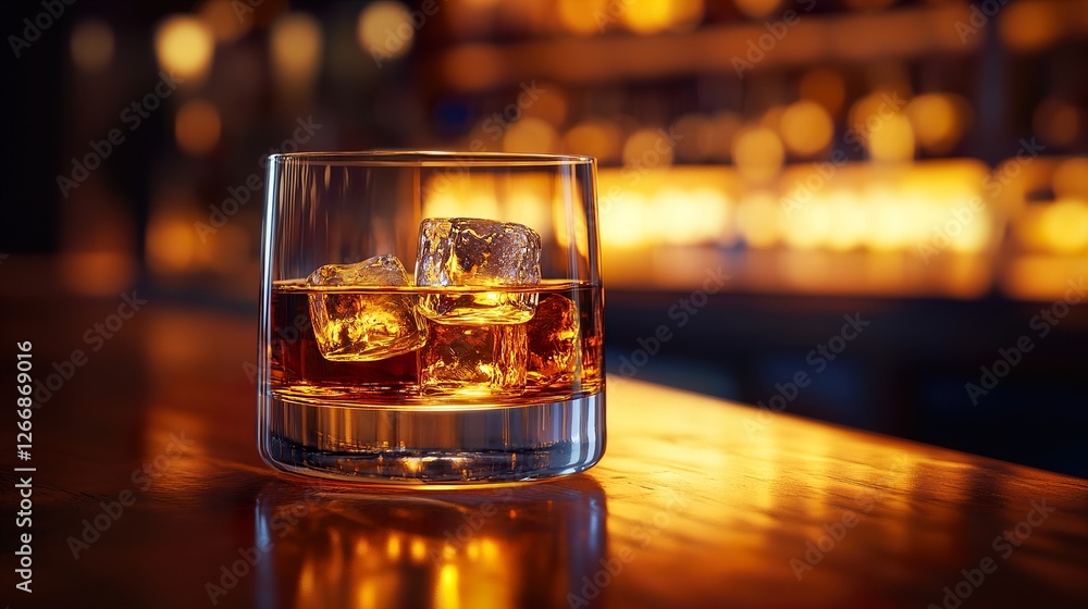 Aged Whiskey in Glass: Macro View
Aged Whiskey in Glass: Macro View