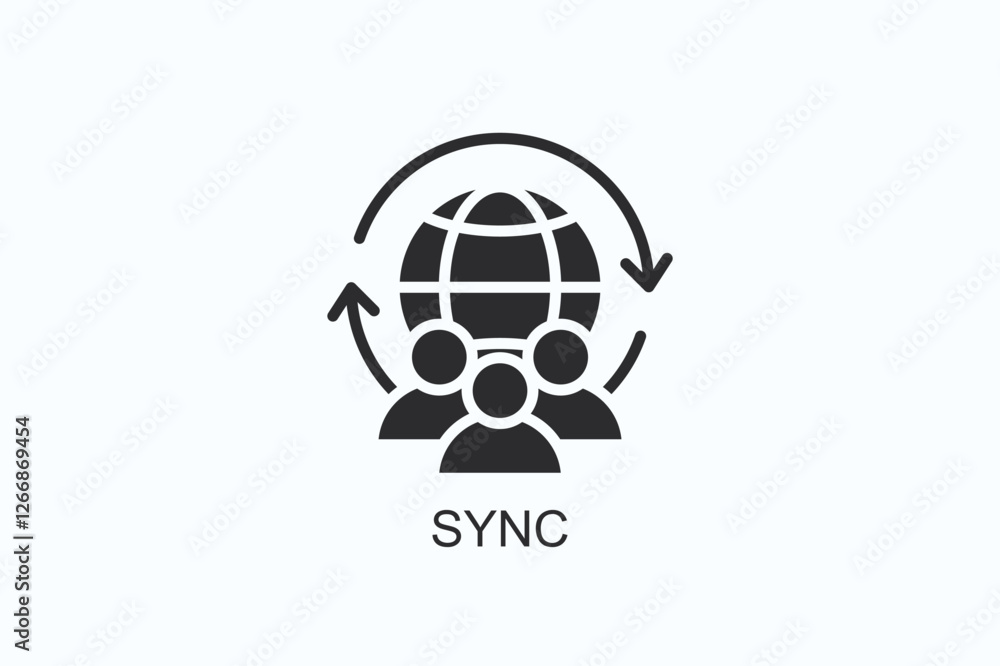 Sync Icon Or Logo Isolated Illustration Sync Icon Or Logo Isolated Illustration