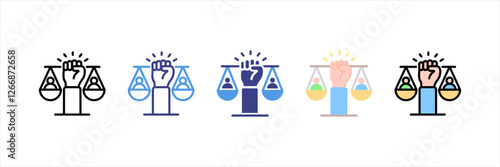 Human Rights Multistyle Icon Set