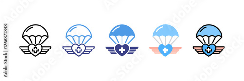 Humanitarian Help Multistyle Icon Set
