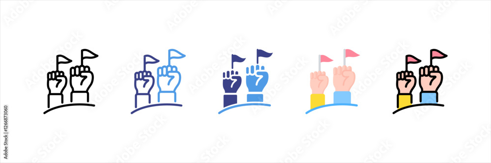 Democracy Multistyle Icon Set Democracy Multistyle Icon Set