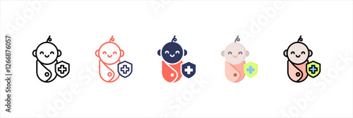 Pediatric Multistyle Icon Set