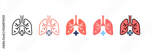 Pulmonology Multistyle Icon Set