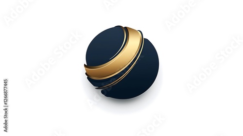 Abstract professional logo using muted navy and gold tones in a modern layout on white