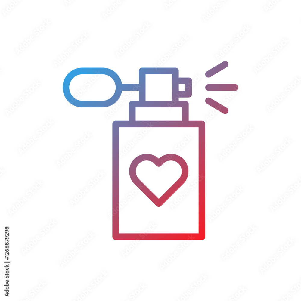 Scent of Love, Gradient Perfume Icon Design Scent of Love, Gradient Perfume Icon Design