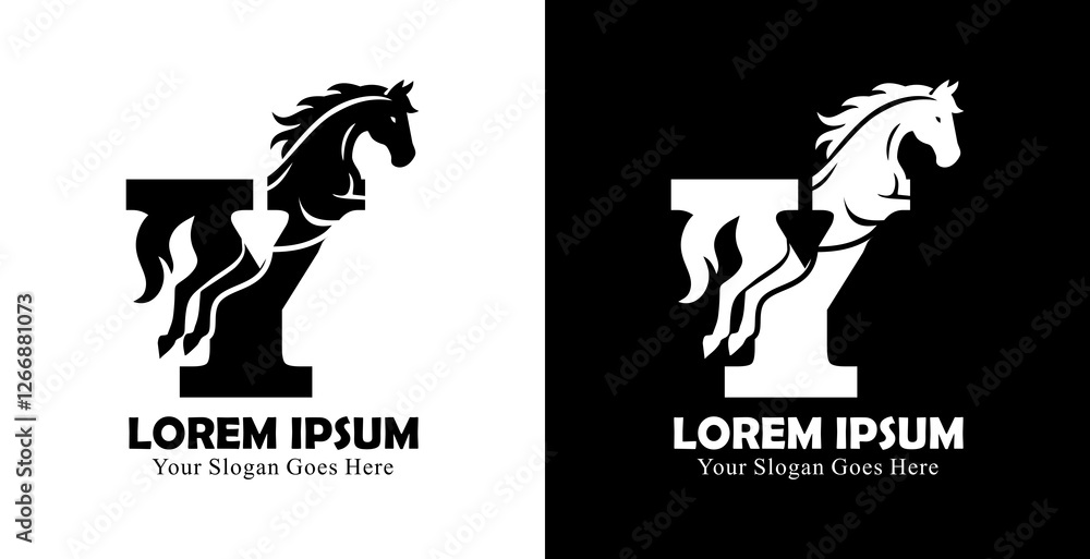 The logo design is in the form of a jumping horse combined with the letter Y The logo design is in the form of a jumping horse combined with the letter Y
