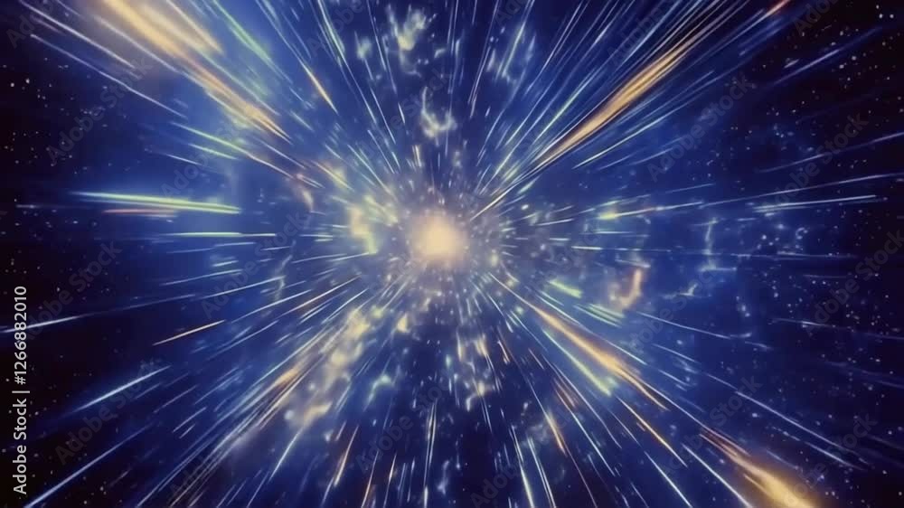 Hyperspace Travel, Journey Through a Tunnel of Light and Stars Hyperspace Travel, Journey Through a Tunnel of Light and Stars