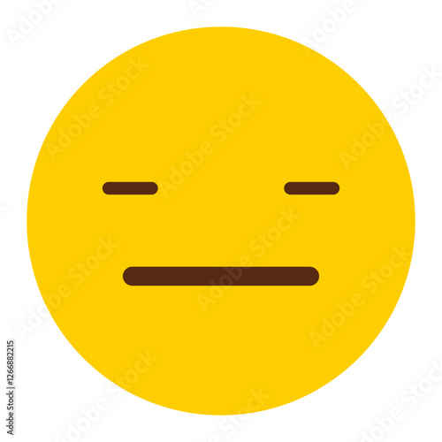 Expressionless Face Icon - Minimalist Simple Icon
