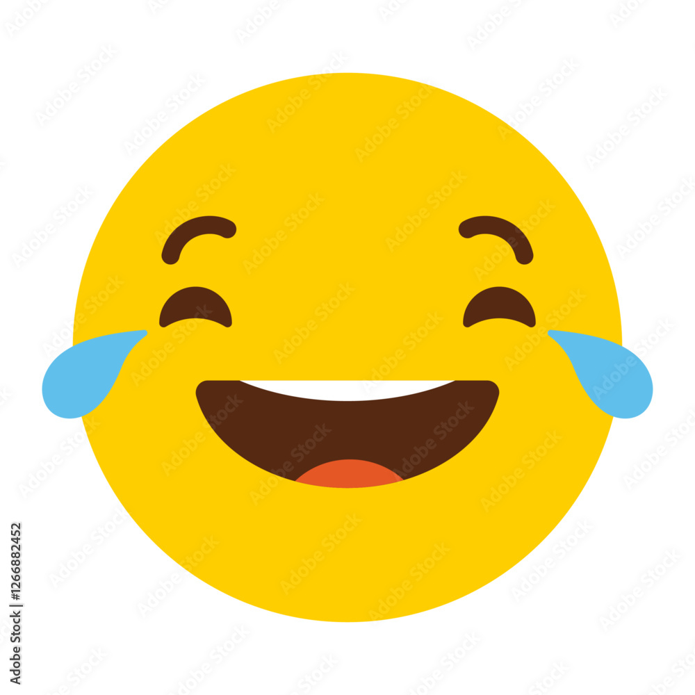 Face With Tears Of Joy Icon - Minimalist Simple Icon Face With Tears Of Joy Icon - Minimalist Simple Icon