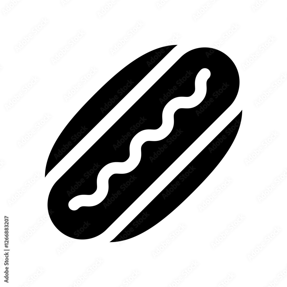 Hotdog Icon - Minimalist Simple Icon Hotdog Icon - Minimalist Simple Icon