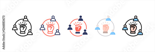 Empowerment Multistyle Icon Set