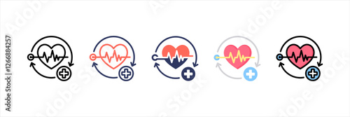 Relief Multistyle Icon Set