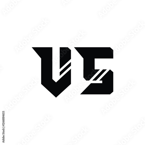 Free Download VS monogram logo design letter text name symbol monochrome logotype alphabet character simple logo - GFXLoad