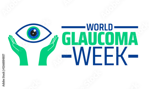 World glaucoma week background banner or poster design template. observed every year in March. Holiday concept. Use to any Template, card, poster, placard, template.