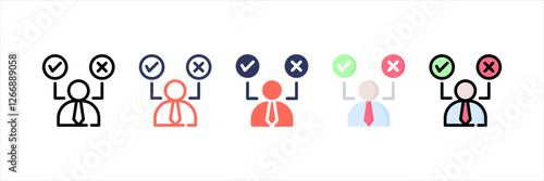 Decision Making Multistyle Icon Set