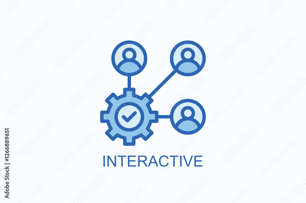 Obraz premium Interactive Icon Or Logo Isolated Illustration