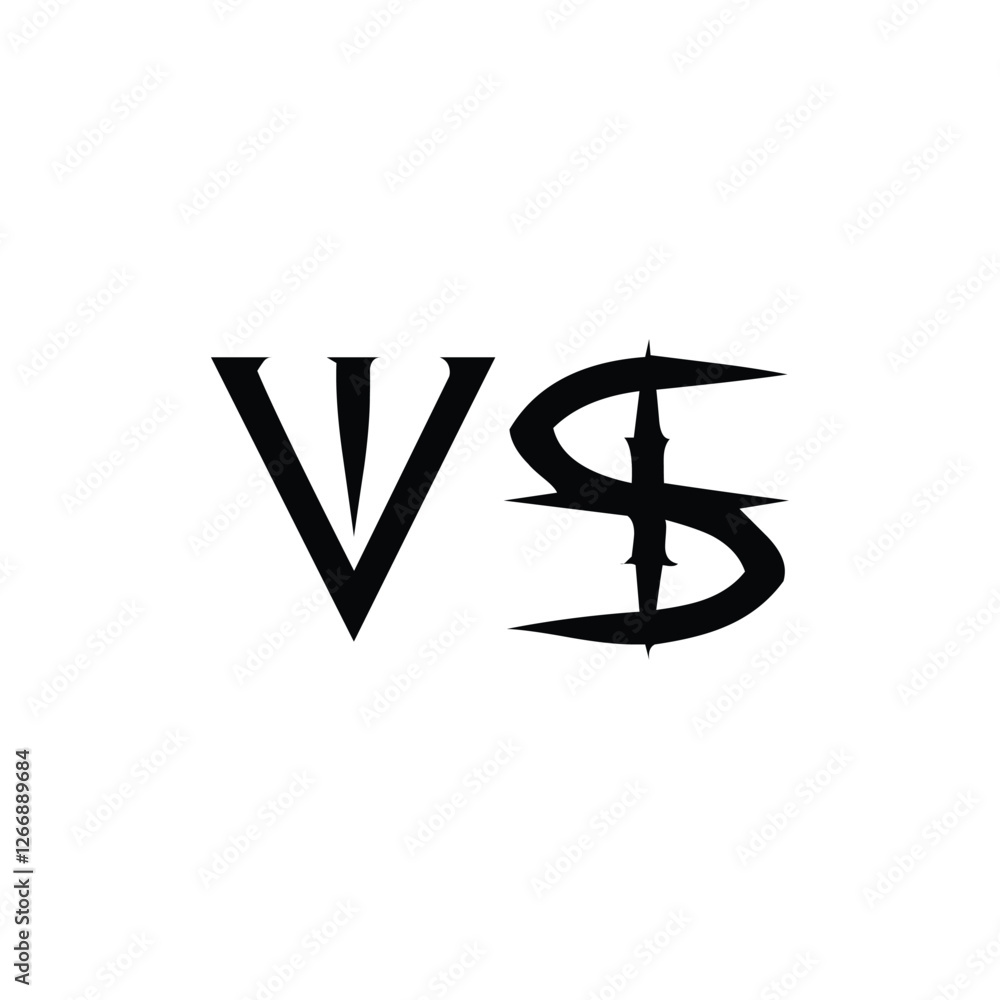 VS monogram logo design letter text name symbol monochrome logotype alphabet character simple logo VS monogram logo design letter text name symbol monochrome logotype alphabet character simple logo