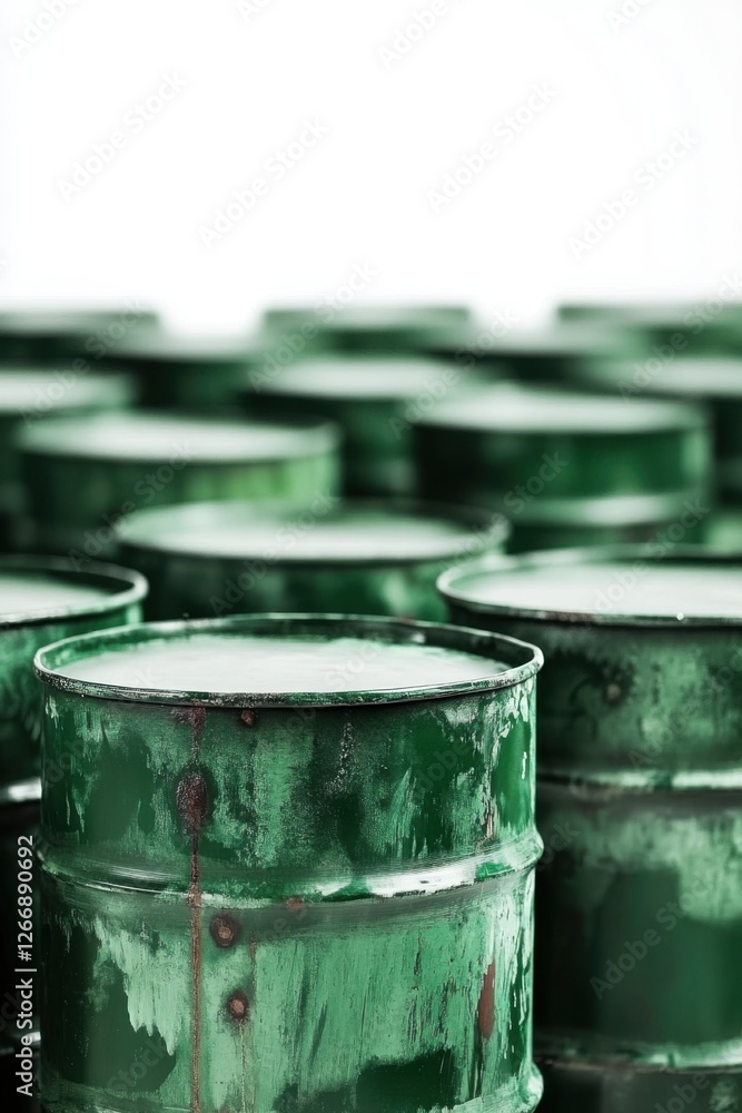 Green Barrels: Industrial Storage and Environmental Concerns