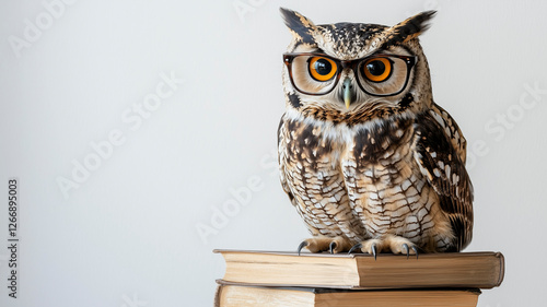 Wallpaper Mural Intelligent Owl on Bookshelf Torontodigital.ca