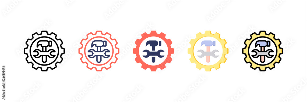 Maintenance Multistyle Icon Set Maintenance Multistyle Icon Set