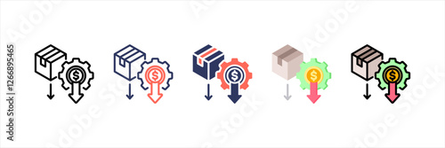 Production Multistyle Icon Set