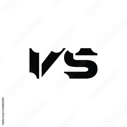 Free Download VS monogram logo design letter text name symbol monochrome logotype alphabet character simple logo - GFXLoad