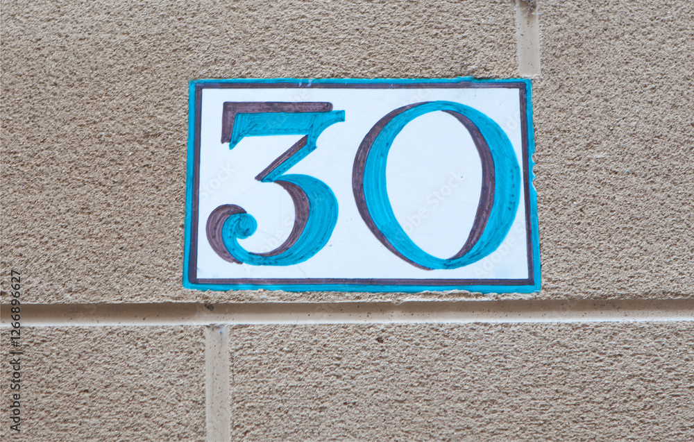 House number 30 thirty