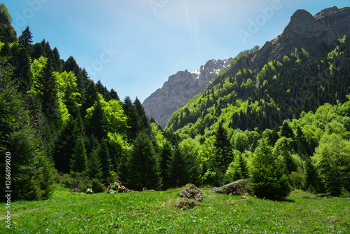 Panoramic view of Leshnica, Sarr Planina, Macedonia
