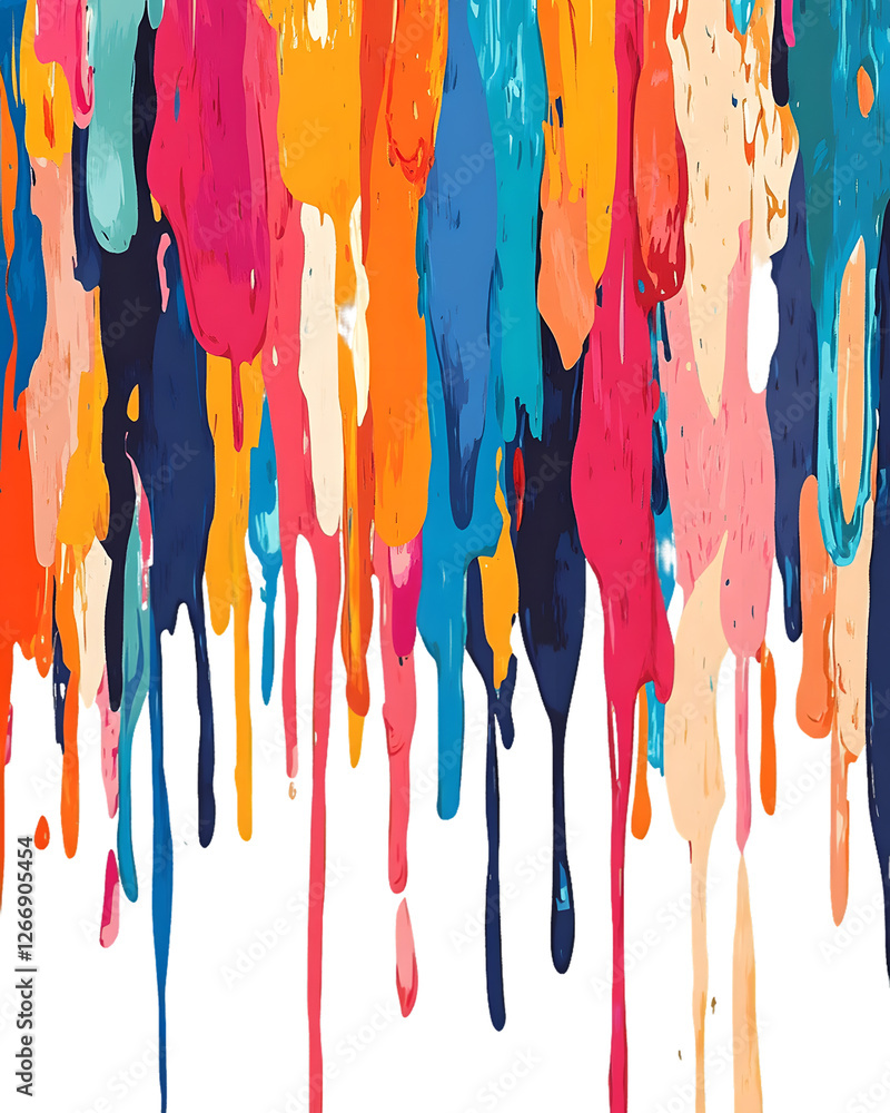 Vibrant Multicolor Paint Drips Vibrant Multicolor Paint Drips