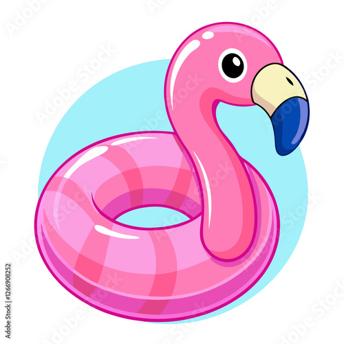 A vibrant pink flamingo inflatable rubber ring adds a playful touch to any summer gathering by the pool. Ideal for lounging and splashing in the water during sunny days