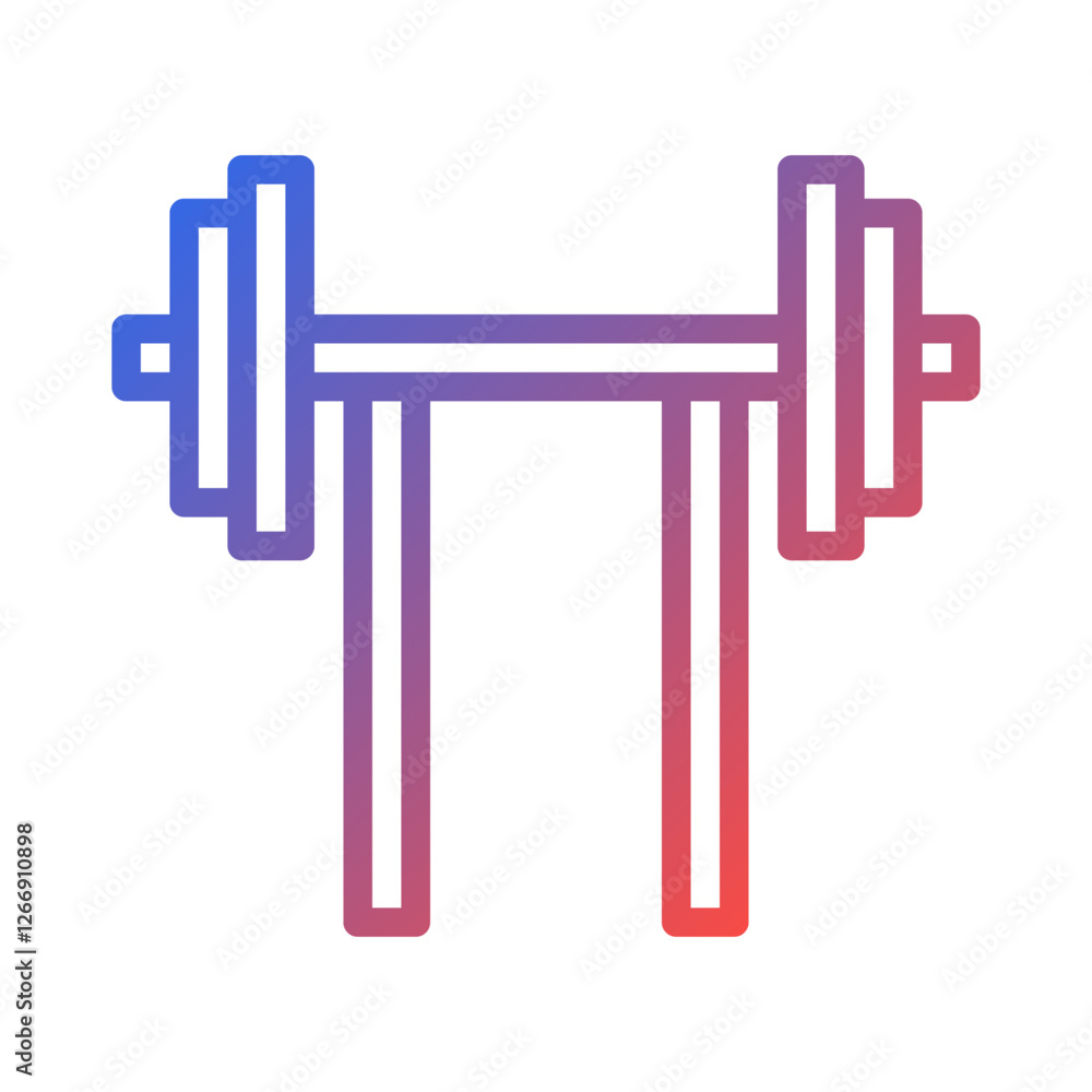 Gradient Barbell Icon, Strength and Fitness
