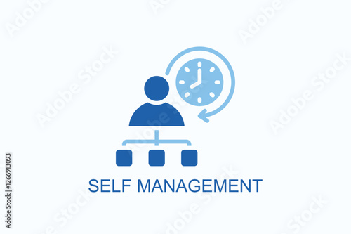 Self Management Icon Or Logo Isolated Illustration