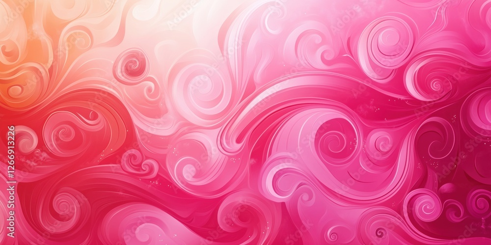 Colorful abstract swirls in shades of pink and red with soft gradients and textures Colorful abstract swirls in shades of pink and red with soft gradients and textures