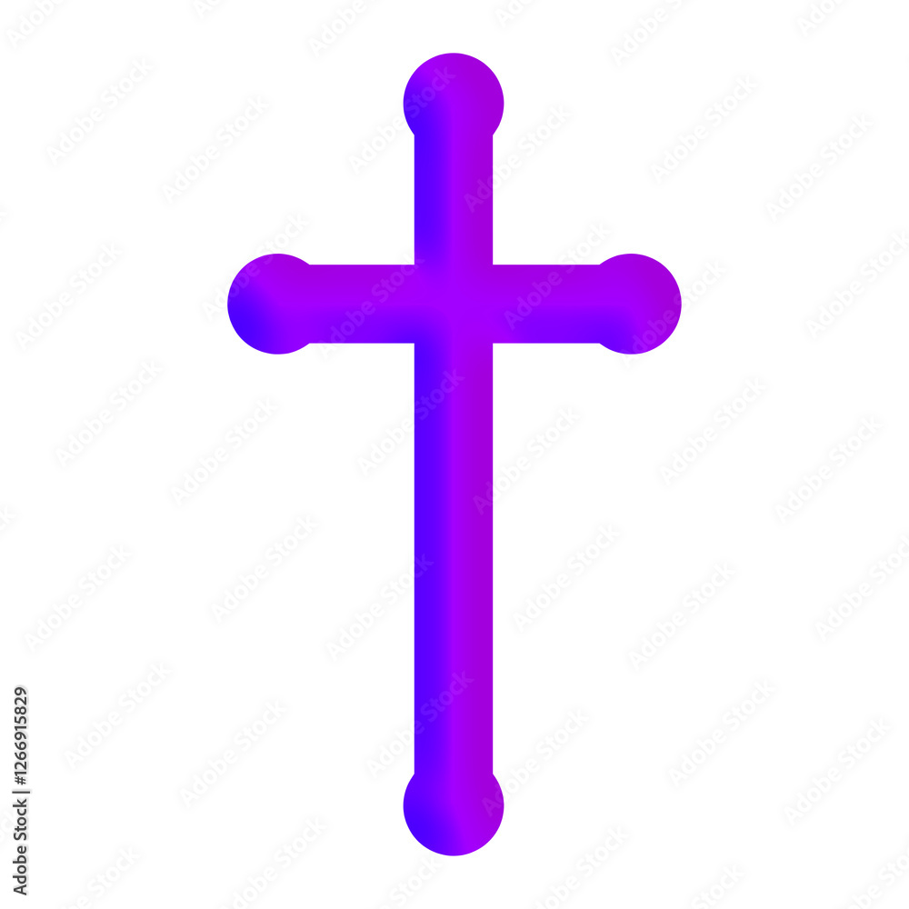 Purple 3D Holy Christian Cross in Different Styles | Christian Cross in Purple Color | Christian Faith, Catholic Religion Symbol Purple 3D Holy Christian Cross in Different Styles | Christian Cross in Purple Color | Christian Faith, Catholic Religion Symbol